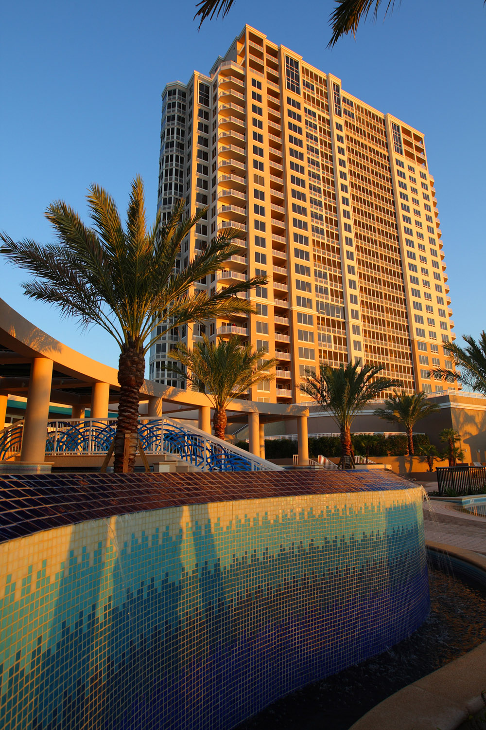 Pool and Fountains Sunset 2 (11-21-07) Vertical